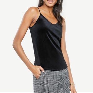 Ann Taylor EUC Black Velvet Swing Camisole